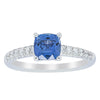 18ct White Gold 1.21ct Sapphire & Diamond Meridien Ring-Ring-Walker & Hall