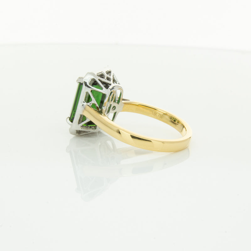 18ct Yellow Gold 6.44ct Tourmaline & Diamond Empire Ring-Ring-Walker & Hall