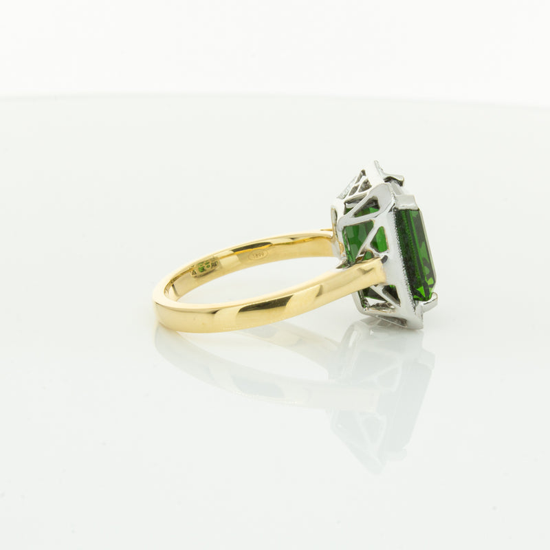 18ct Yellow Gold 6.44ct Tourmaline & Diamond Empire Ring-Ring-Walker & Hall