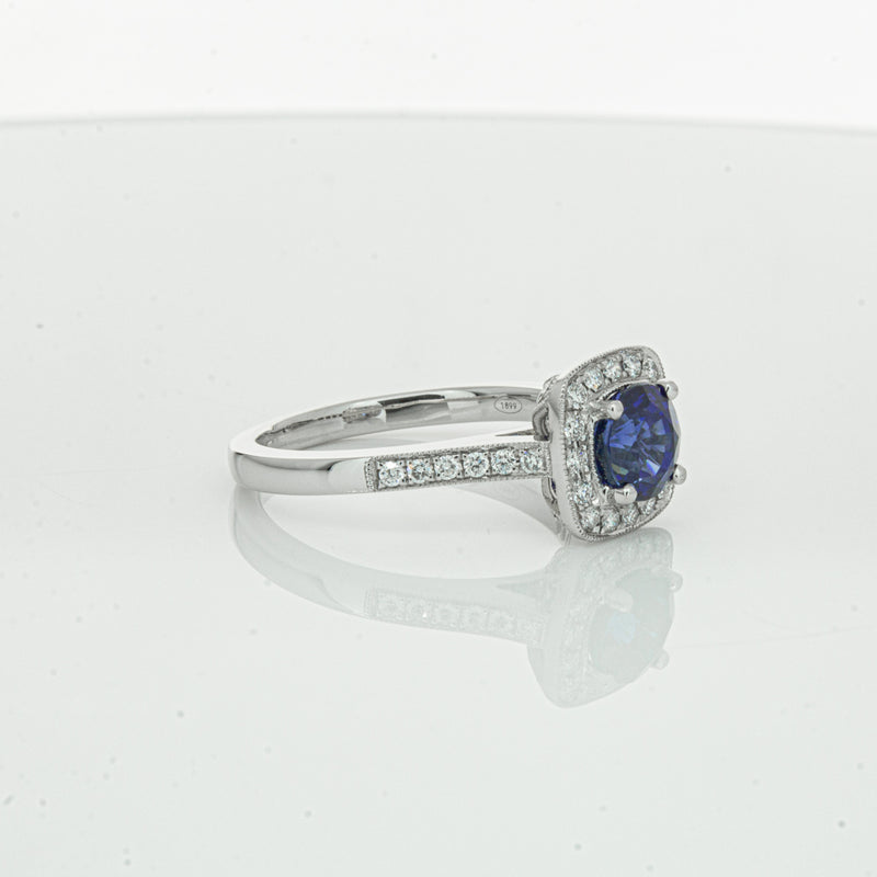 18ct White Gold 1.56ct Sapphire & Diamond Aurora Ring-Ring-Walker & Hall
