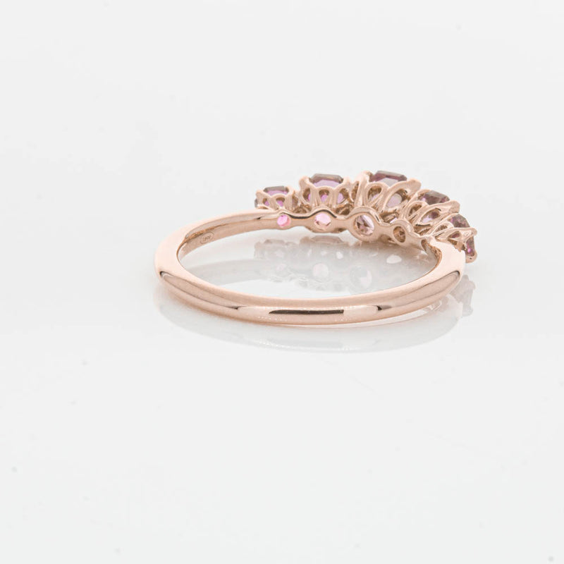 18ct Rose Gold Five Stone Pink Tourmaline Octavia Ring-Ring-Walker & Hall