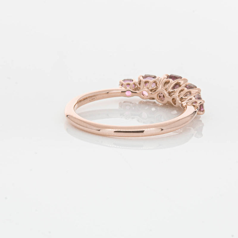 18ct Rose Gold Five Stone Pink Tourmaline Octavia Ring-Ring-Walker & Hall
