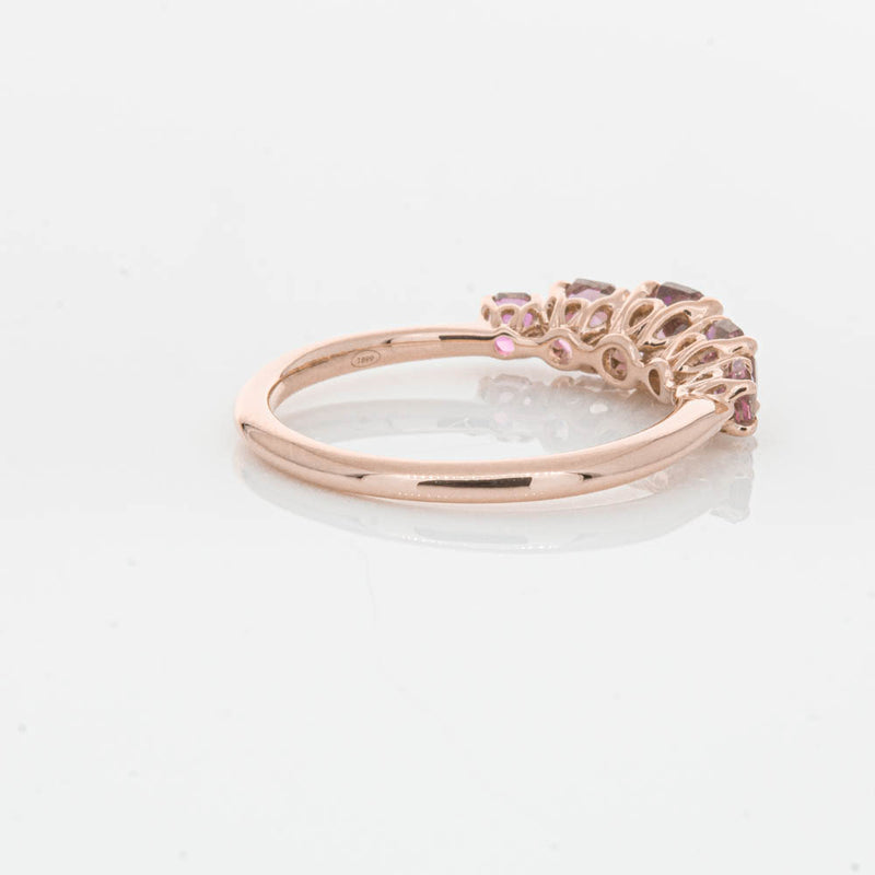 18ct Rose Gold Five Stone Pink Tourmaline Octavia Ring-Ring-Walker & Hall