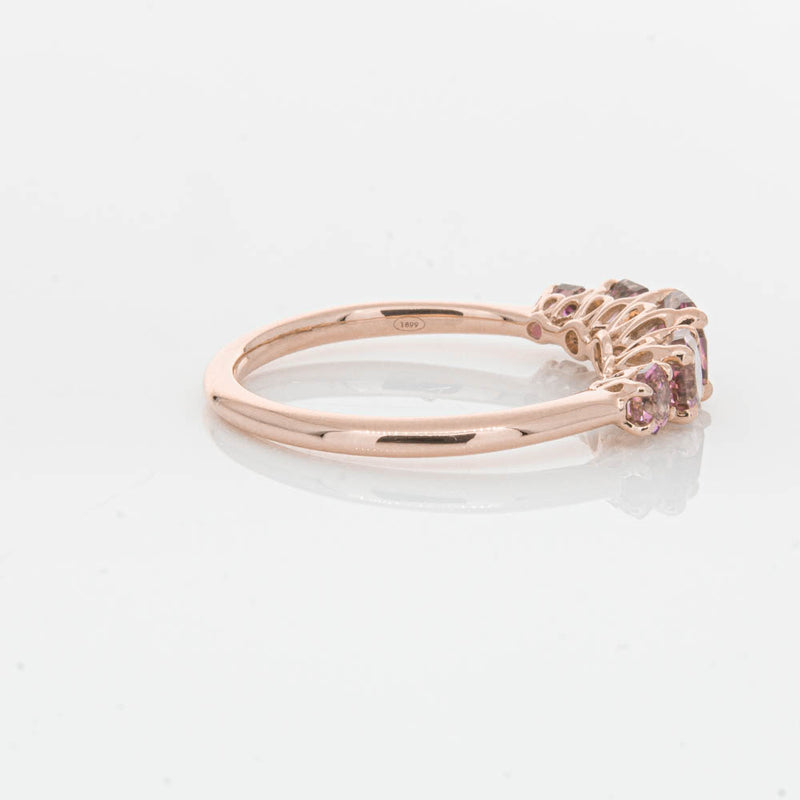 18ct Rose Gold Five Stone Pink Tourmaline Octavia Ring-Ring-Walker & Hall