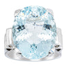9ct White Gold Aquamarine Ring-Ring-Walker & Hall