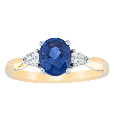 18ct Yellow Gold 1.47ct Sapphire & Diamond Ayla Ring-Ring-Walker & Hall