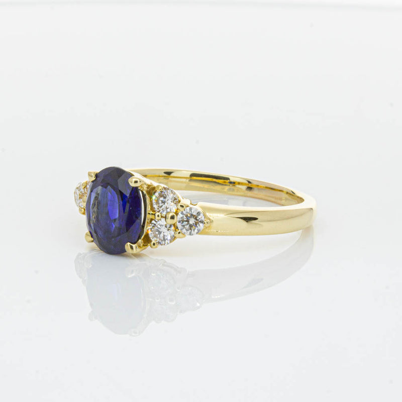 Deja Vu 18ct Yellow Gold 1.42ct Sapphire & Diamond Ring-Ring-Walker & Hall