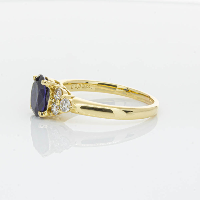 Deja Vu 18ct Yellow Gold 1.42ct Sapphire & Diamond Ring-Ring-Walker & Hall