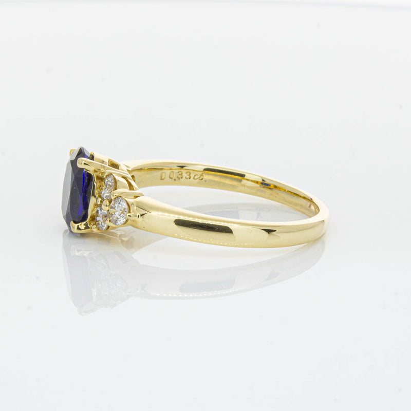 Deja Vu 18ct Yellow Gold 1.42ct Sapphire & Diamond Ring-Ring-Walker & Hall