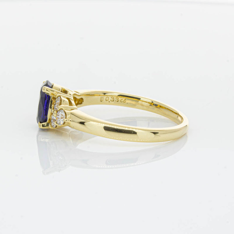 Deja Vu 18ct Yellow Gold 1.42ct Sapphire & Diamond Ring-Ring-Walker & Hall