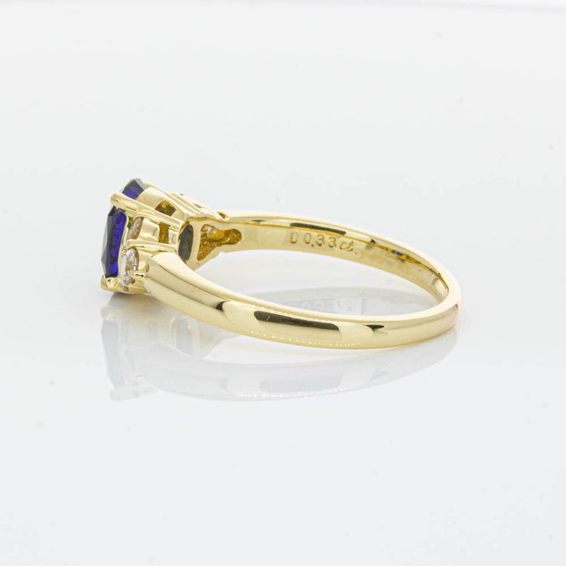 Deja Vu 18ct Yellow Gold 1.42ct Sapphire & Diamond Ring-Ring-Walker & Hall