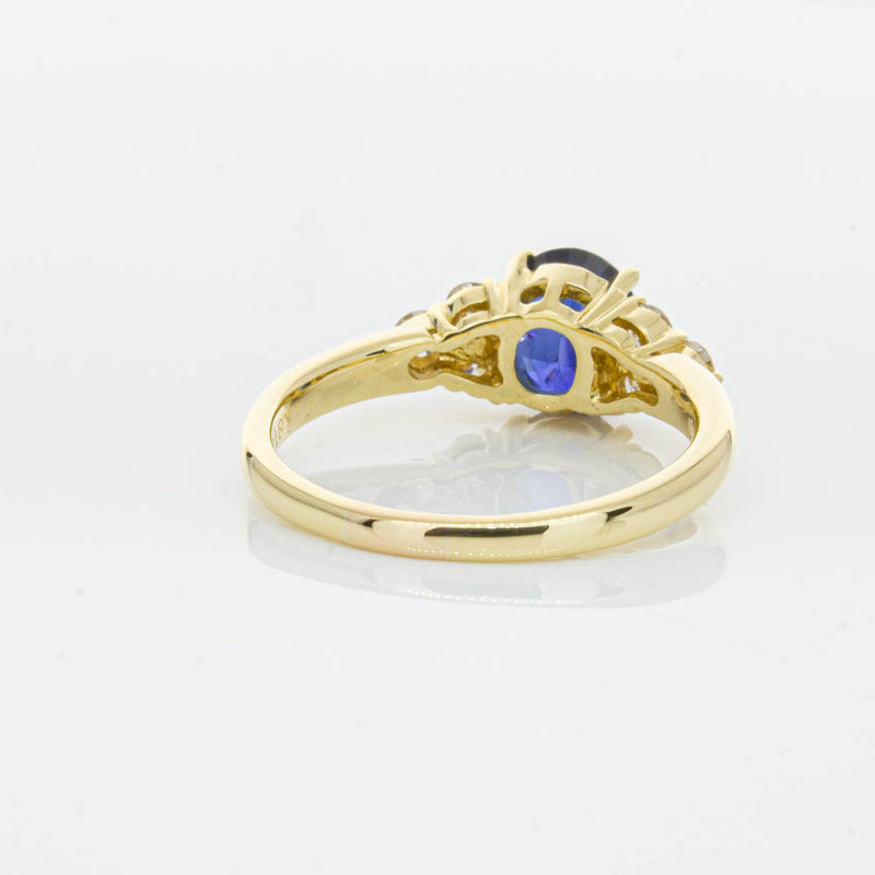 Deja Vu 18ct Yellow Gold 1.42ct Sapphire & Diamond Ring-Ring-Walker & Hall