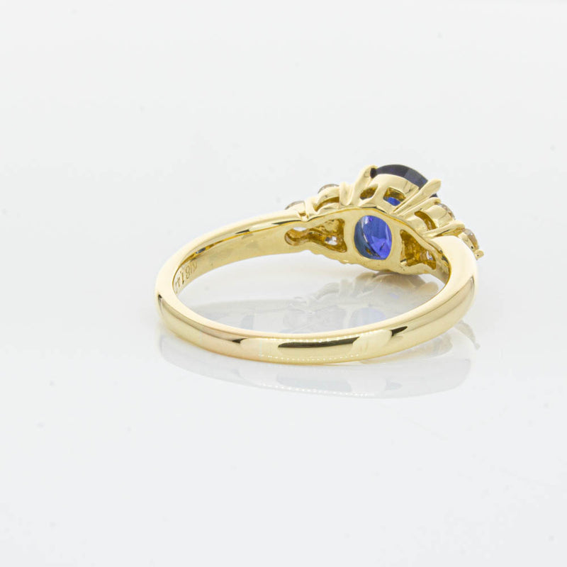 Deja Vu 18ct Yellow Gold 1.42ct Sapphire & Diamond Ring-Ring-Walker & Hall