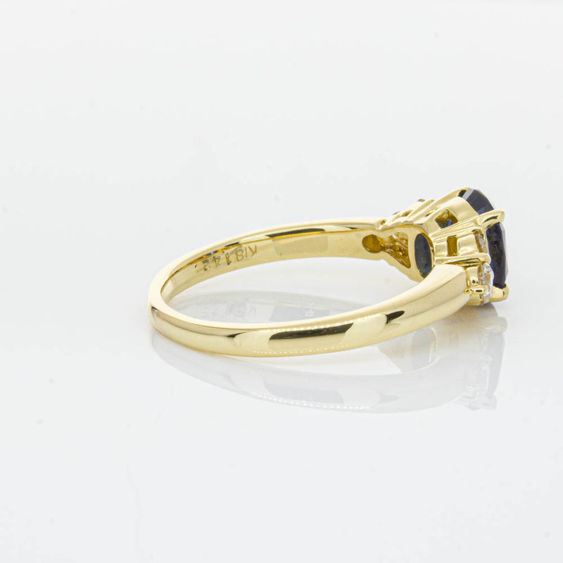 Deja Vu 18ct Yellow Gold 1.42ct Sapphire & Diamond Ring-Ring-Walker & Hall