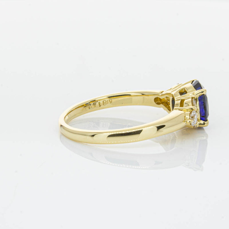 Deja Vu 18ct Yellow Gold 1.42ct Sapphire & Diamond Ring-Ring-Walker & Hall