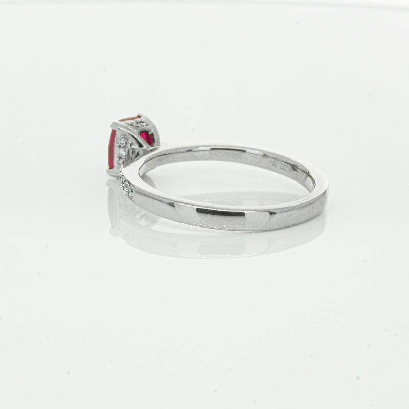 18ct White Gold 1.15ct Ruby & Diamond Ring-Ring-Walker & Hall