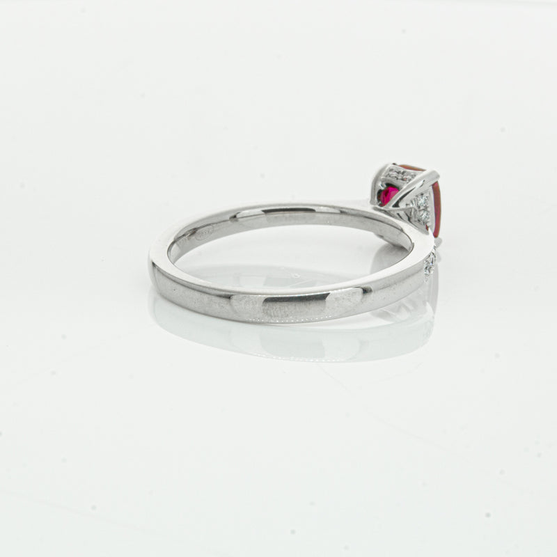 18ct White Gold 1.15ct Ruby & Diamond Ring-Ring-Walker & Hall