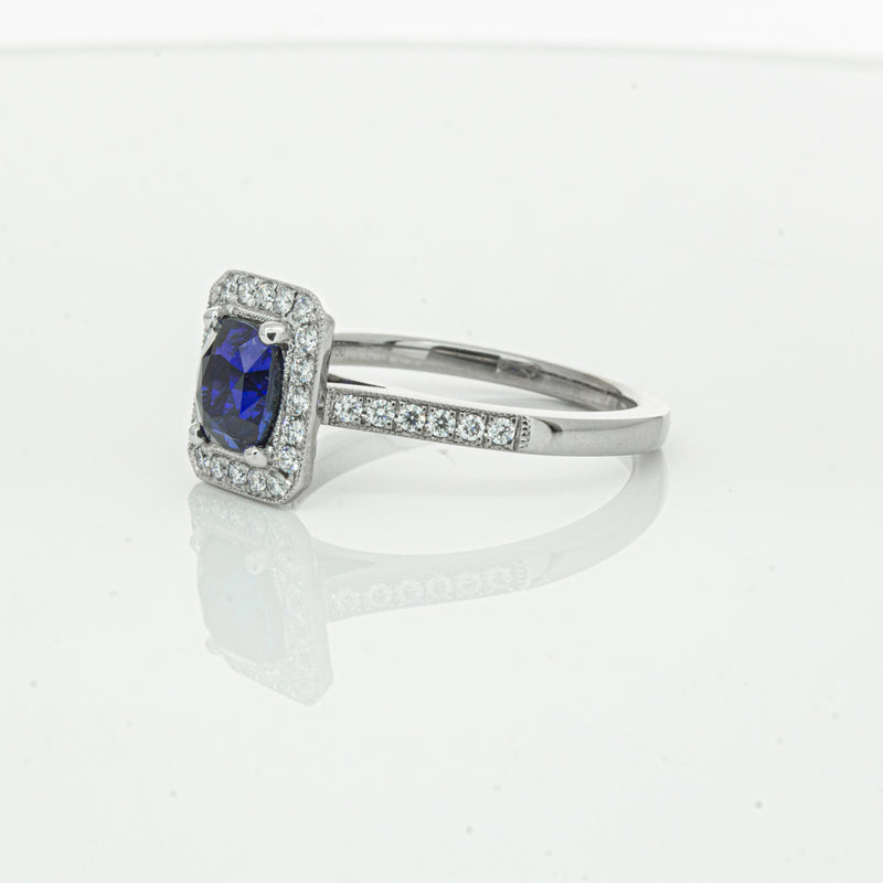 18ct White Gold Sapphire & Diamond Aria Ring-Ring-Walker & Hall