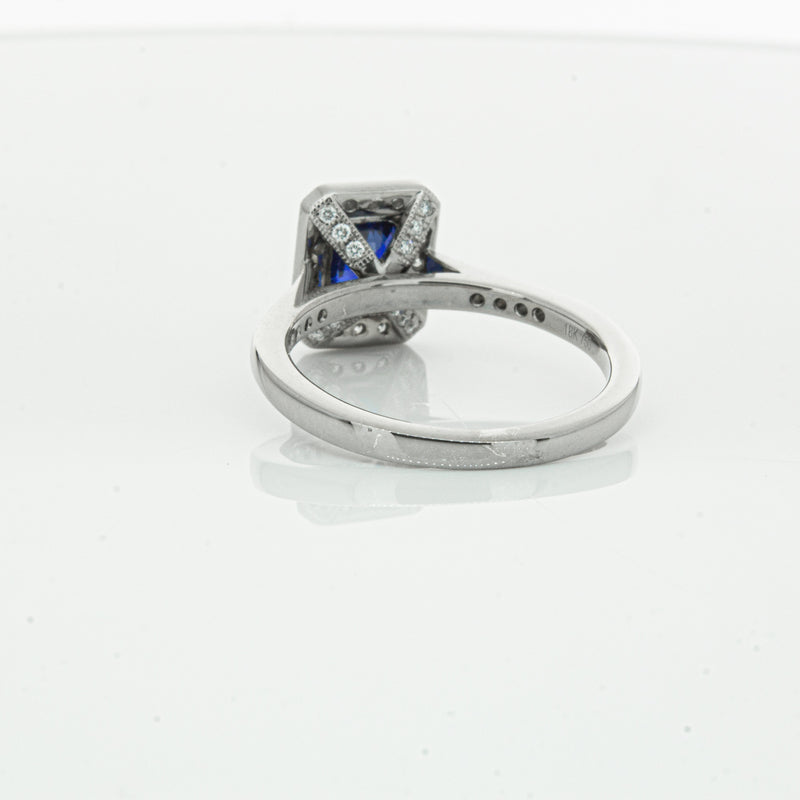 18ct White Gold Sapphire & Diamond Aria Ring-Ring-Walker & Hall