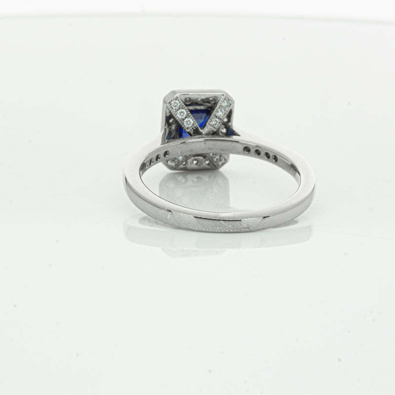 18ct White Gold Sapphire & Diamond Aria Ring-Ring-Walker & Hall