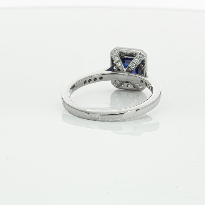 18ct White Gold Sapphire & Diamond Aria Ring-Ring-Walker & Hall