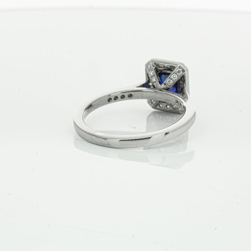18ct White Gold Sapphire & Diamond Aria Ring-Ring-Walker & Hall