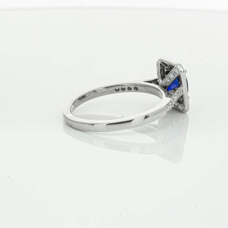 18ct White Gold Sapphire & Diamond Aria Ring-Ring-Walker & Hall