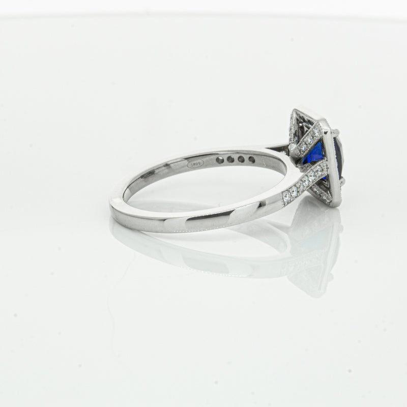 18ct White Gold Sapphire & Diamond Aria Ring-Ring-Walker & Hall