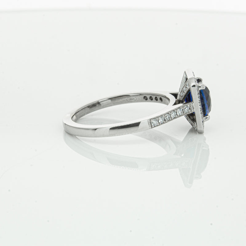 18ct White Gold Sapphire & Diamond Aria Ring-Ring-Walker & Hall