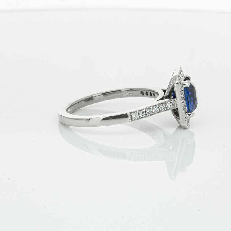 18ct White Gold Sapphire & Diamond Aria Ring-Ring-Walker & Hall