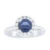 18ct White Gold 1.41ct Sapphire & Diamond Eclipse Ring-Ring-Walker & Hall