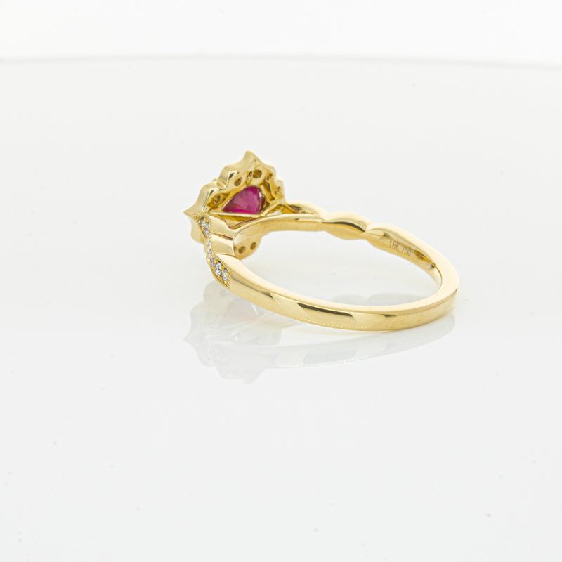 18ct Yellow Gold 1.33ct Ruby & Diamond Paramount Ring-Ring-Walker & Hall
