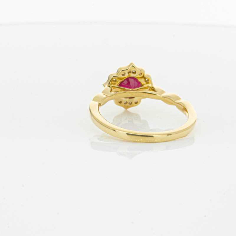 18ct Yellow Gold 1.33ct Ruby & Diamond Paramount Ring-Ring-Walker & Hall
