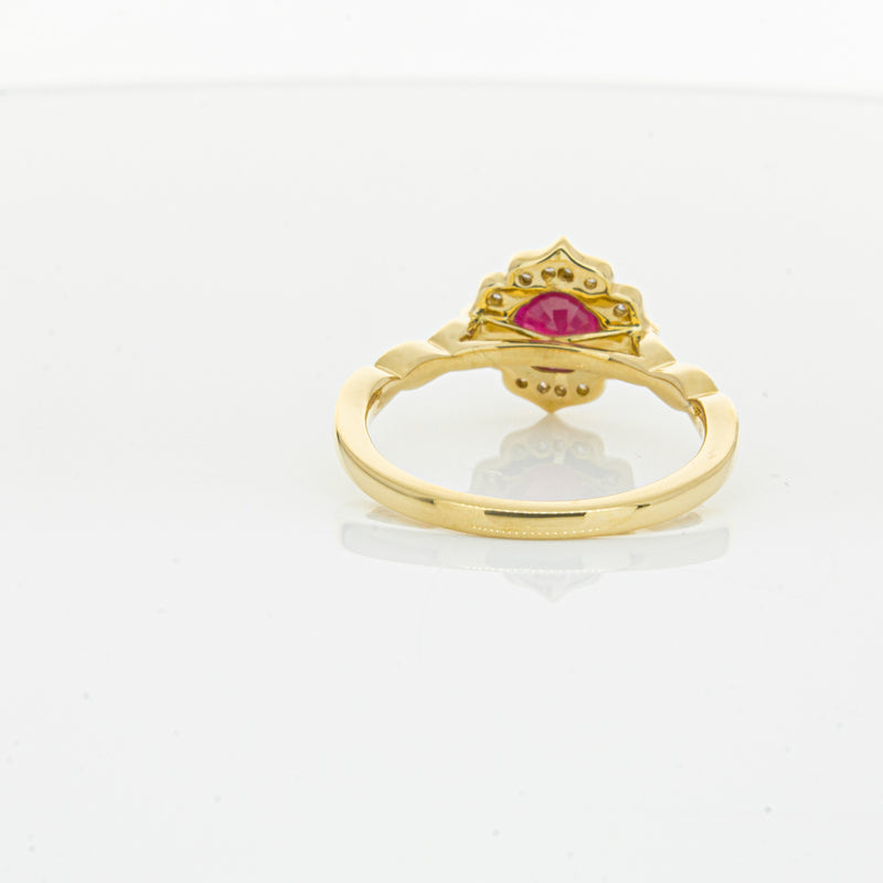 18ct Yellow Gold 1.33ct Ruby & Diamond Paramount Ring-Ring-Walker & Hall
