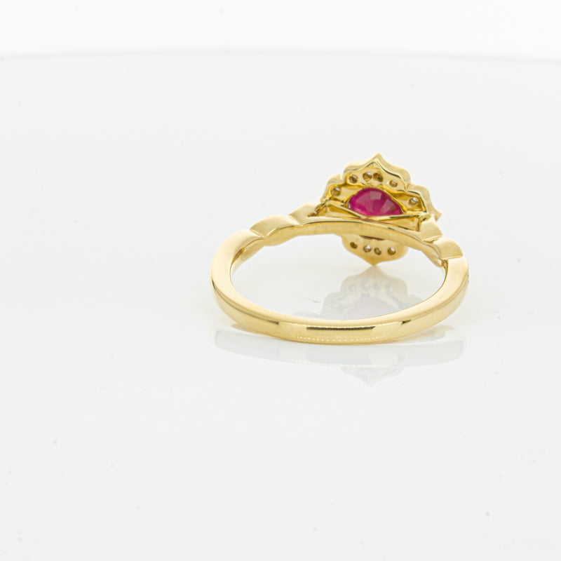 18ct Yellow Gold 1.33ct Ruby & Diamond Paramount Ring-Ring-Walker & Hall
