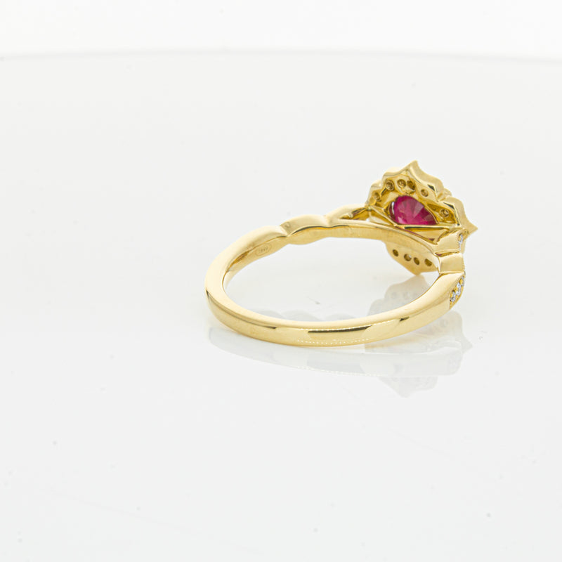 18ct Yellow Gold 1.33ct Ruby & Diamond Paramount Ring-Ring-Walker & Hall