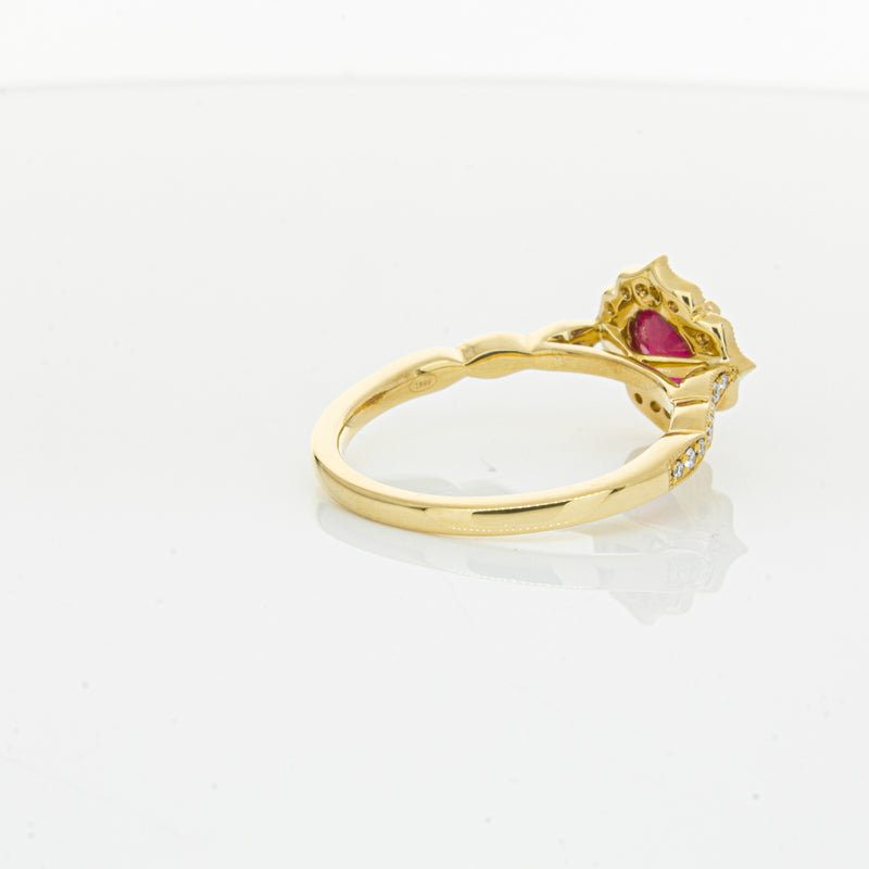 18ct Yellow Gold 1.33ct Ruby & Diamond Paramount Ring-Ring-Walker & Hall