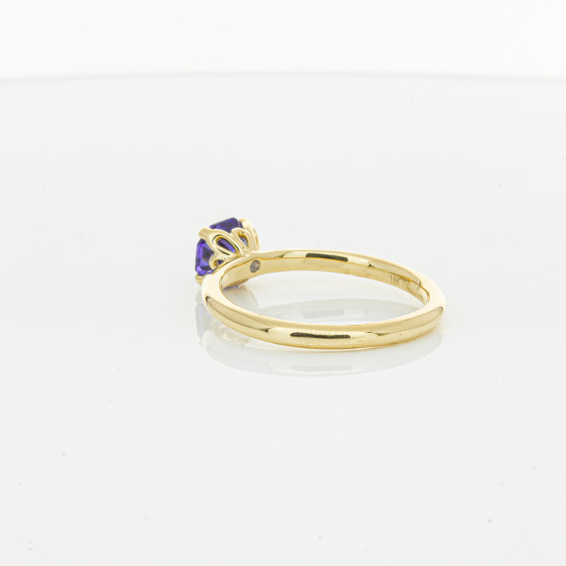 18ct Yellow Gold Tanzanite Mini Octavia Ring-Ring-Walker & Hall