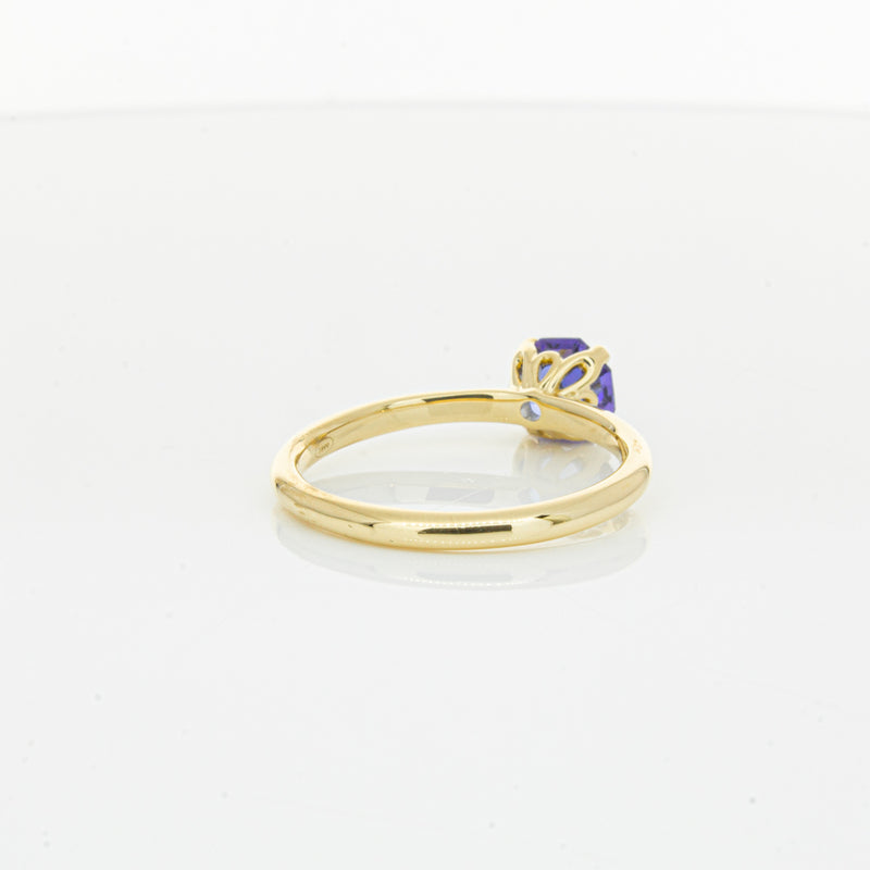 18ct Yellow Gold Tanzanite Mini Octavia Ring-Ring-Walker & Hall