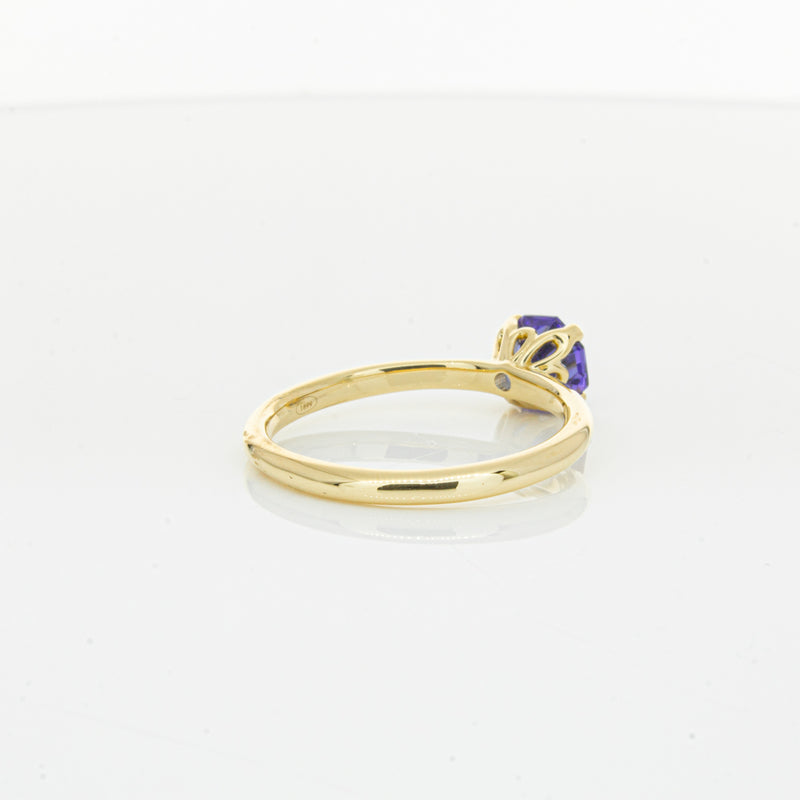 18ct Yellow Gold Tanzanite Mini Octavia Ring-Ring-Walker & Hall