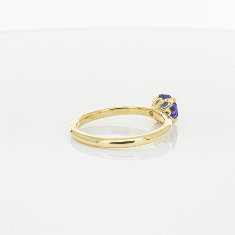 18ct Yellow Gold Tanzanite Mini Octavia Ring-Ring-Walker & Hall