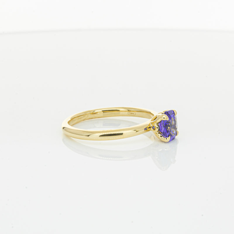 18ct Yellow Gold Tanzanite Mini Octavia Ring-Ring-Walker & Hall