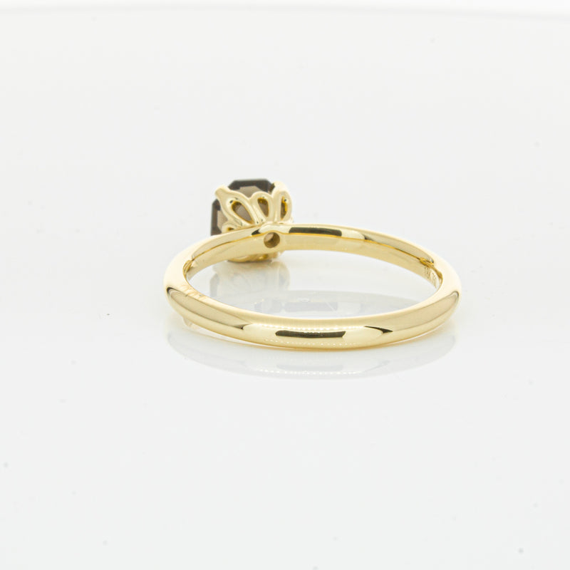 18ct Yellow Gold Smoky Quartz Mini Octavia Ring-Ring-Walker & Hall