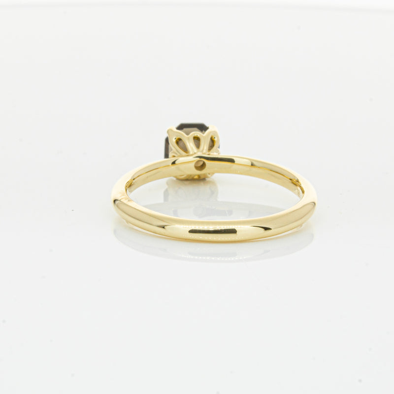18ct Yellow Gold Smoky Quartz Mini Octavia Ring-Ring-Walker & Hall