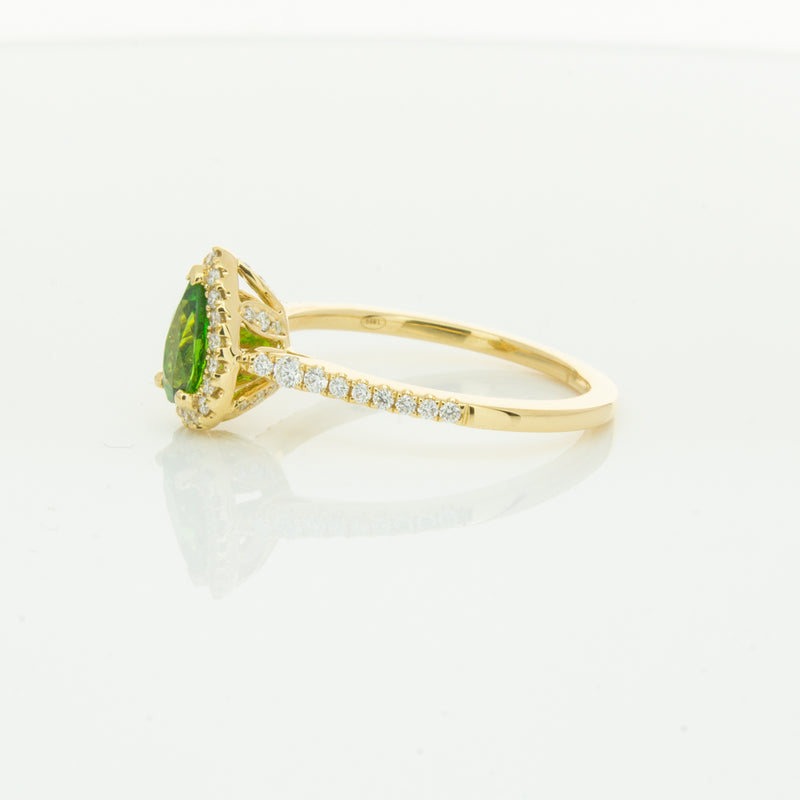18ct Yellow Gold .74ct Tsavorite & Diamond Mini Sierra Ring-Ring-Walker & Hall