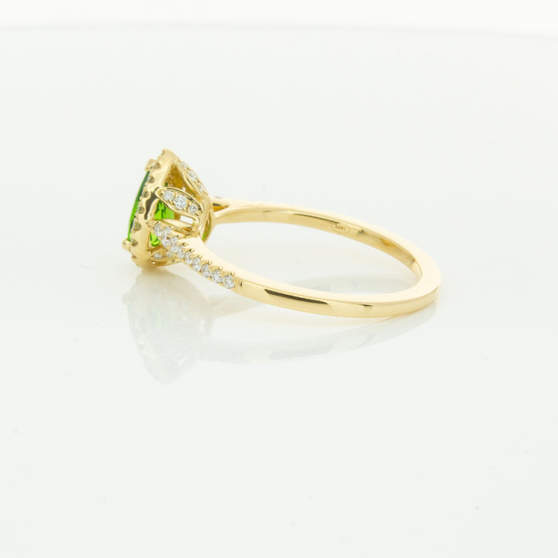 18ct Yellow Gold .74ct Tsavorite & Diamond Mini Sierra Ring-Ring-Walker & Hall