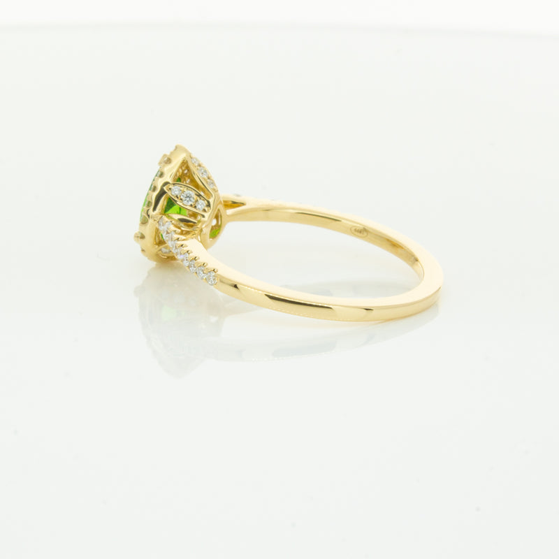 18ct Yellow Gold .74ct Tsavorite & Diamond Mini Sierra Ring-Ring-Walker & Hall