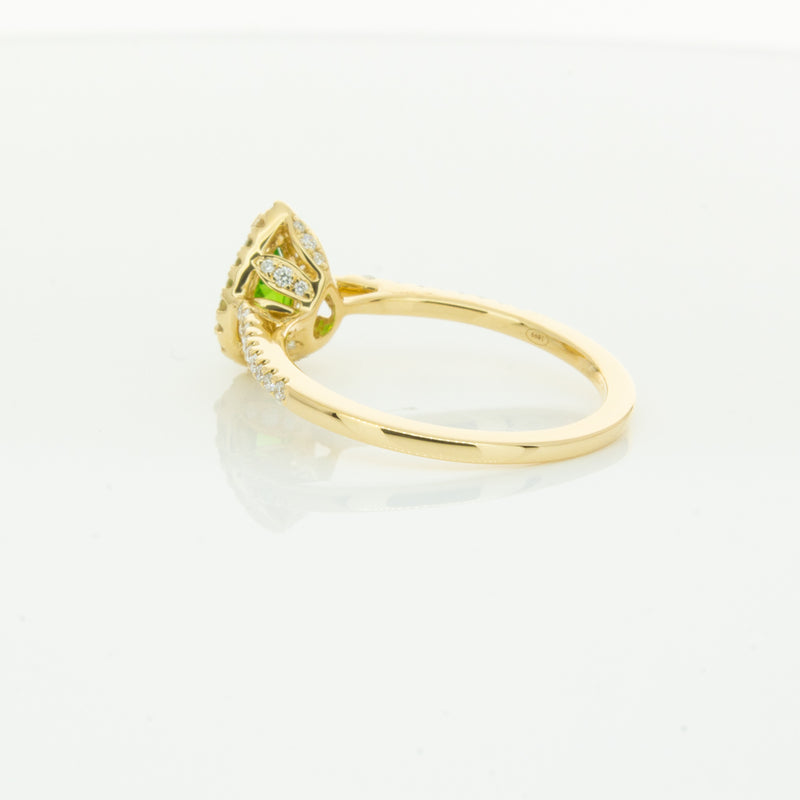 18ct Yellow Gold .74ct Tsavorite & Diamond Mini Sierra Ring-Ring-Walker & Hall