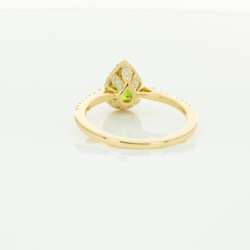18ct Yellow Gold .74ct Tsavorite & Diamond Mini Sierra Ring-Ring-Walker & Hall