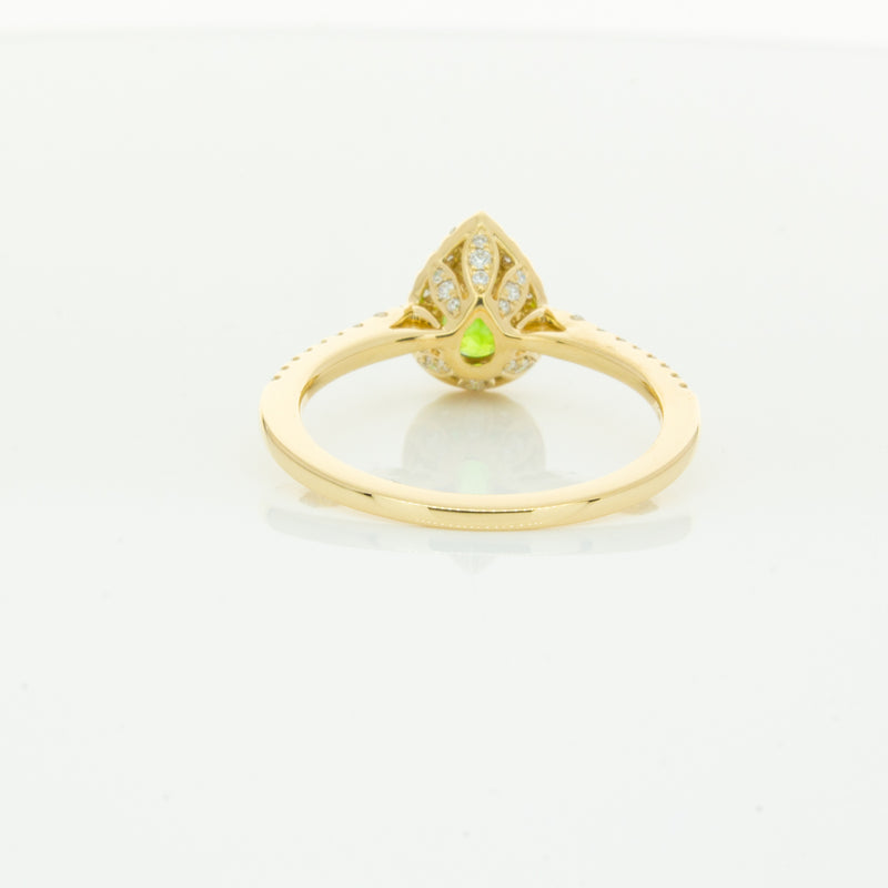 18ct Yellow Gold .74ct Tsavorite & Diamond Mini Sierra Ring-Ring-Walker & Hall